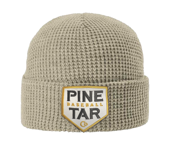 Pine Tar Waffle Knit Beanie – Oatmeal Home Plate