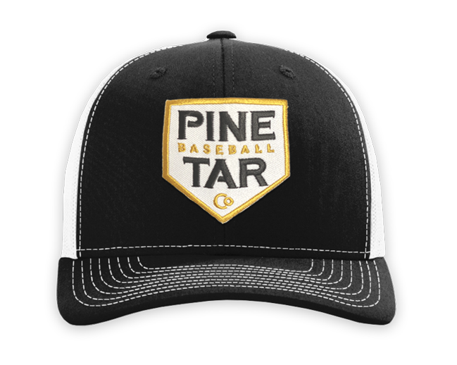 Pine Tar Plate Snapback – Black/White