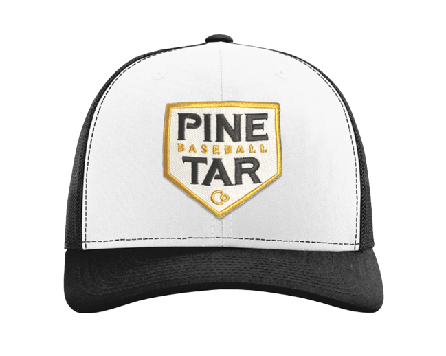 Pine Tar Plate Snapback – White/Black