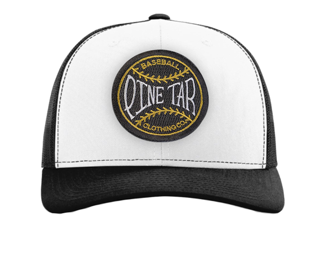 Pine Tar Emblem Snapback – White/Black