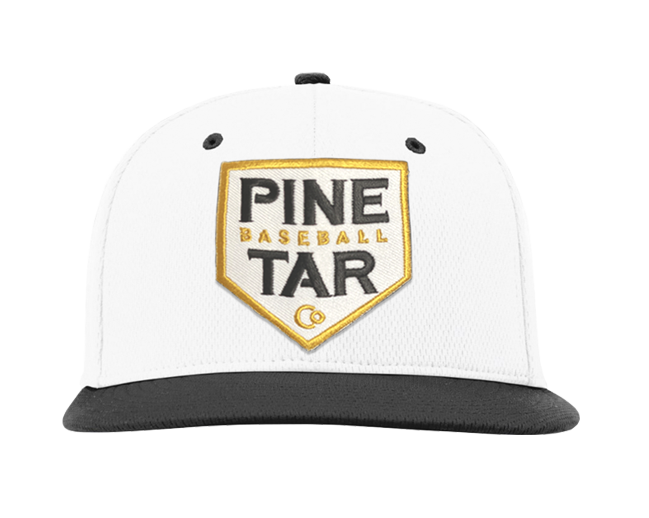 Pine Tar Plate Fitted – White/Black