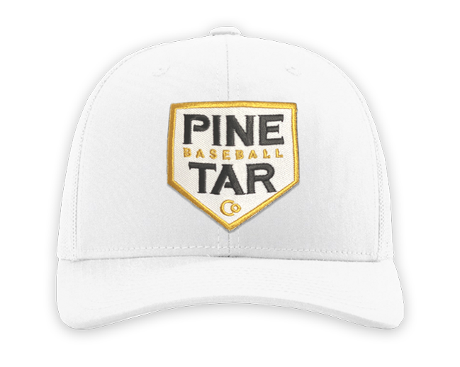 Pine Tar Plate Snapback – White