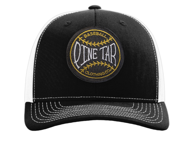 Pine Tar Emblem Snapback – Black/White