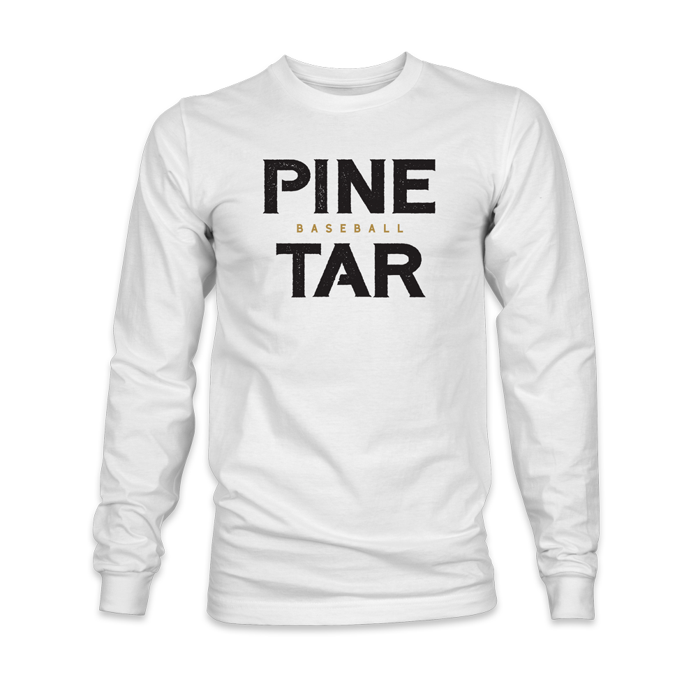 Pine Tar Long-Sleeve TShirt - Bold Text