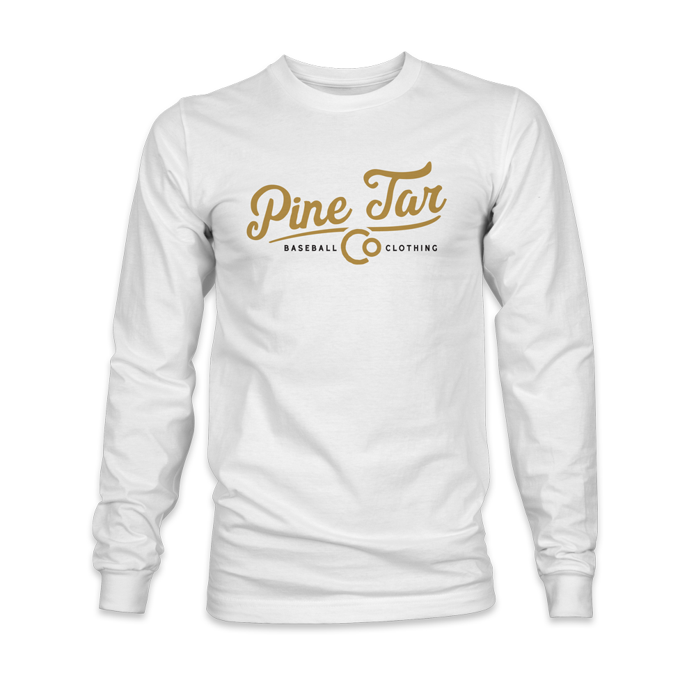 Pine Tar Long-Sleeve TShirt - Classic Script