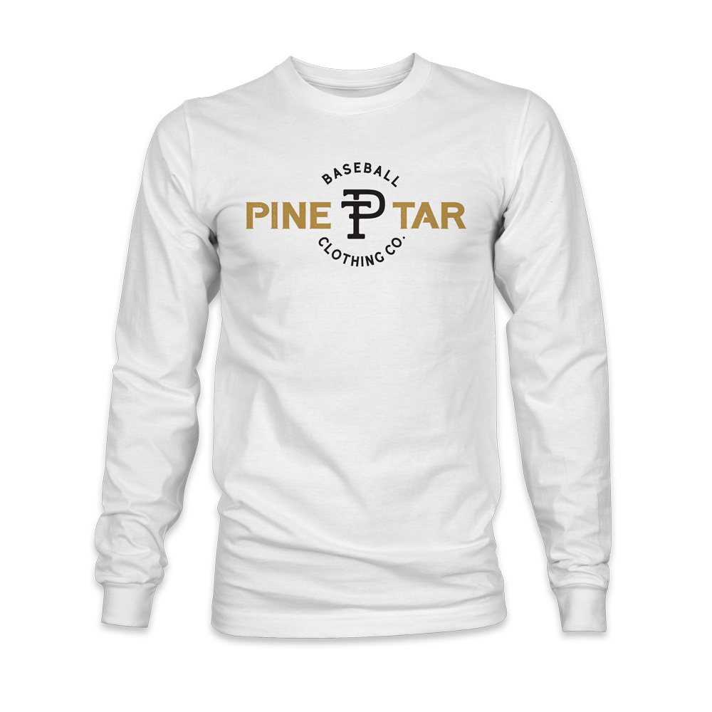 Pine Tar Long-Sleeve TShirt - Monogram Text Logo