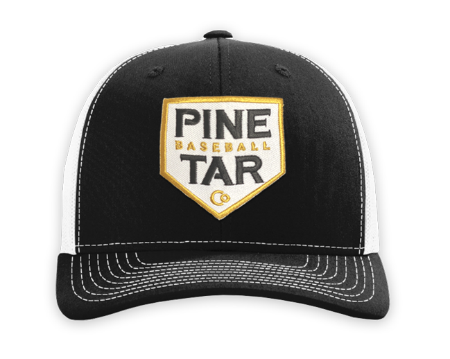 Pine Tar Plate Snapback - Black/White