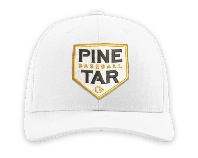 Pine Tar Plate Snapback - White